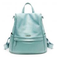 Leather Mist Blue Backpack