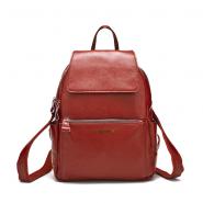 Leather Red Backpack